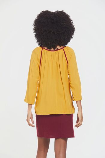 Blouse Brodée Jaune 4