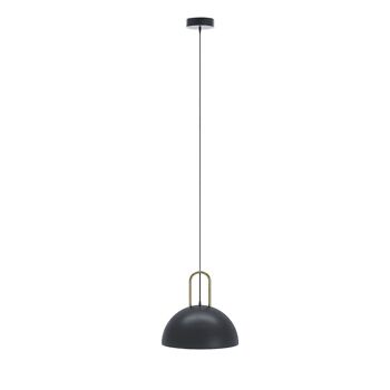 Luminaire suspension métal noir et or Marivaux 3