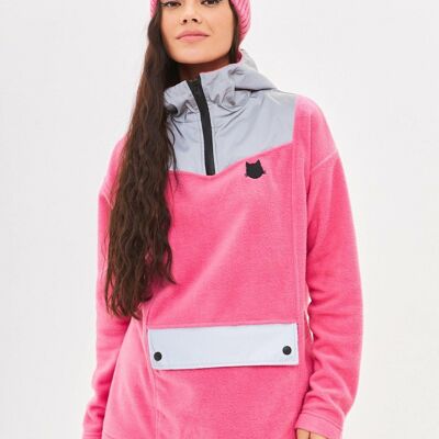 Pink Fleece hoodie CATRAIN