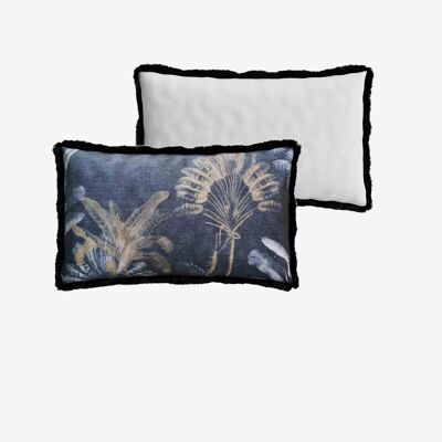 Rectangular tropical print cushion, Palm trees