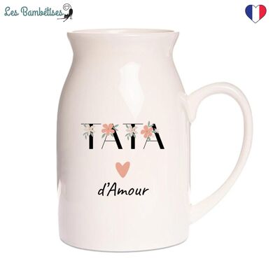 Milk jug - Small Tata Vase Boho Flowers 12 cm