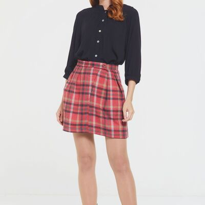Falda Boho Mini Invierno Rojo