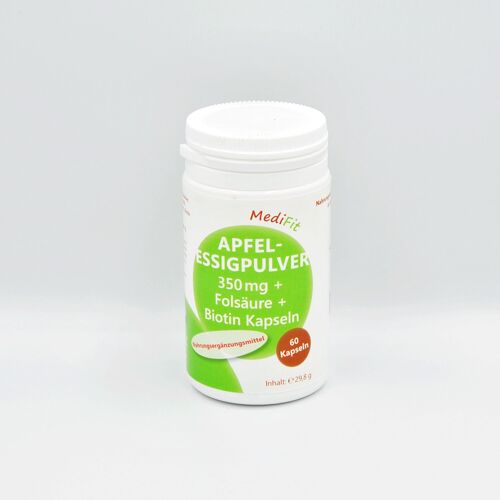 Apfelessigpulver 350 mg + Folsäure + Biotin