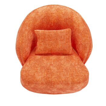 Fauteuil design en velours ocre Pablo 3