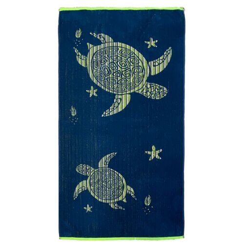 Serviette de plage velours Jacquard HESPERIA Taille M 75X150