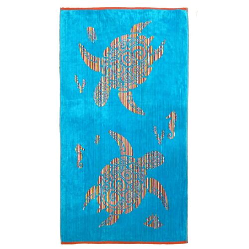 Serviette de plage velours Jacquard MURIETA Taille L 90x160