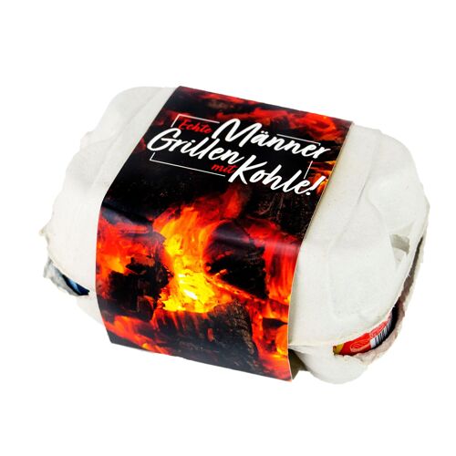 Geschenkset Grillen "Echte Männer grillen mit Kohle"