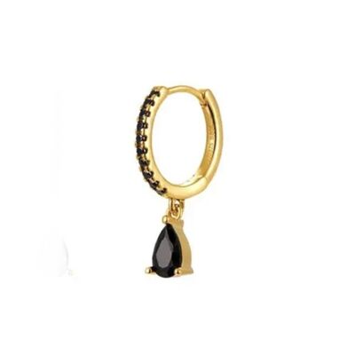 Gold Seoul buckle with black zircons