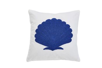 Housse de coussin SEALIFE COQUILLAGE BLEU 45x45cm 1