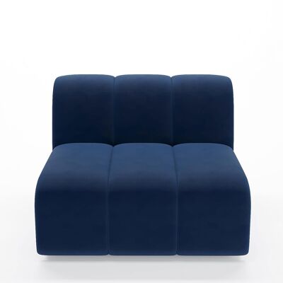 Hélène navy blue velvet modular sofa