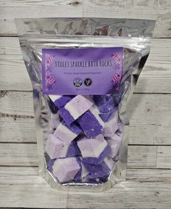 Pierres de bain violettes scintillantes 1
