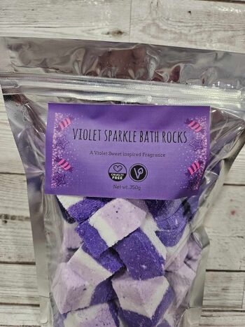 Pierres de bain violettes scintillantes 2