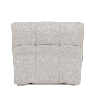 Poltrona angolare per divano componibile in tessuto French terry grigio panna Hélène
