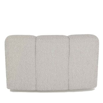 Chauffeuse d’angle pour canapé modulable en tissu bouclette gris-crème Hélène 7