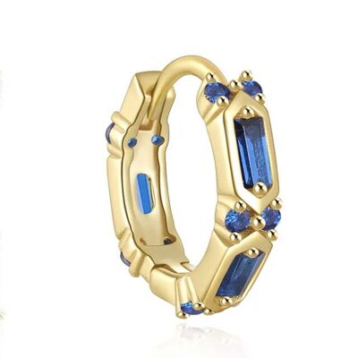 Gold Talma buckle with blue zircons