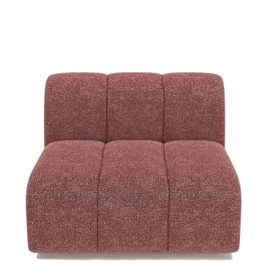 Modular sofa in pink French terry fabric Hélène