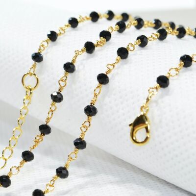 Bola gold beaded chain - 114cm