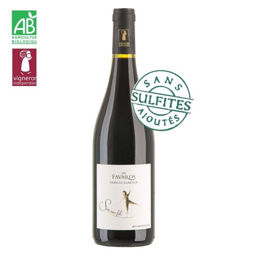 Vin rouge Bio - Sans sulfites ajoutés - Syrah - Vallée du Rhône - 2023 - Sur un Fil (75cl)