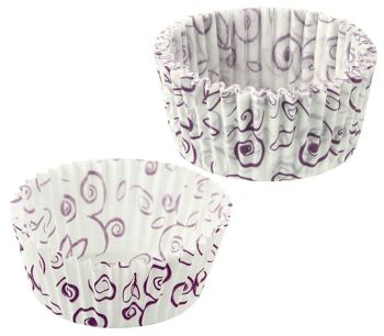 Lot de 50 moules à muffins en papier motif fleur violette Zenker Smart Pastry 1