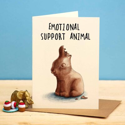 Tarjeta de animal de apoyo emocional - Tarjeta divertida