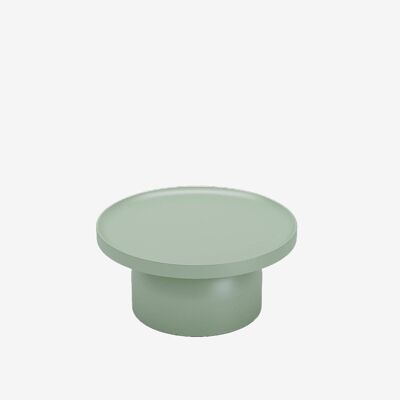 Athena round green metal coffee table