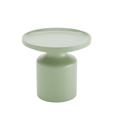 Round sea green metal side table Almond