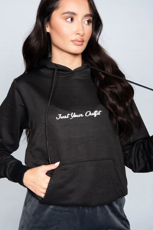 JOBLOT SLOGAN BLACK SWEATSHIRT-H015-JOBLOT