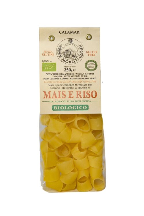 Pasta italiana Riso & Mais Calamari Bio Senza Glutine g.250