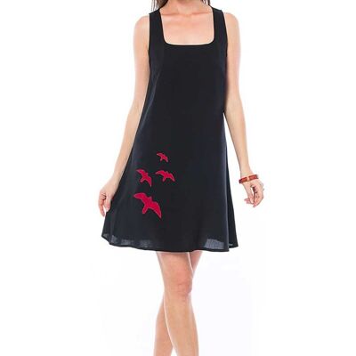 Black Sleeveless Mini Summer Dress