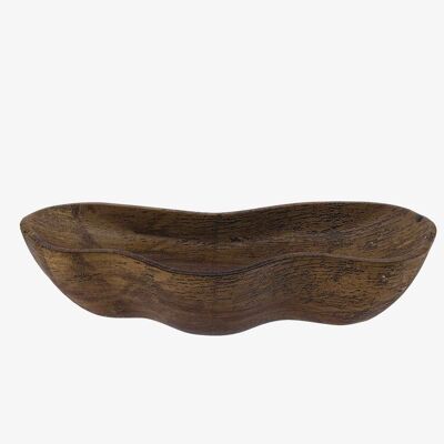 Decorative bowl imitation raw wood Santiago