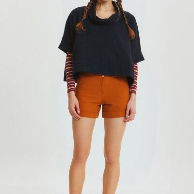 Winter-Shorts aus Baumwolle im Bohemian-Stil Kamel