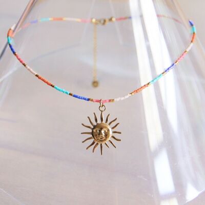 Miyuki necklace with SUN – mix color