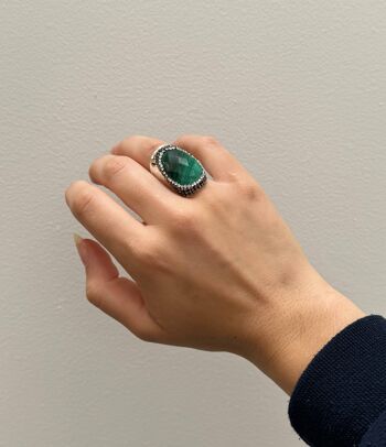 Bague druzy - Malachite 3