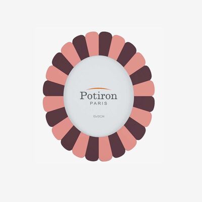 Kleiner ovaler Vendôme-Fotorahmen, rosa