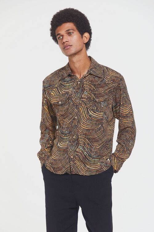 Bohemian Men's Shirt Yellow