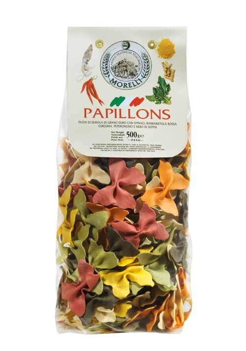 Pasta Papillons 6 Gusti multicolore artigianale g.500