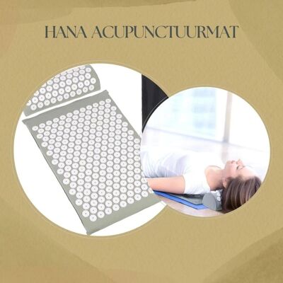 Tapis d'acupuncture avec coussin - pour un soulagement efficace de la douleur