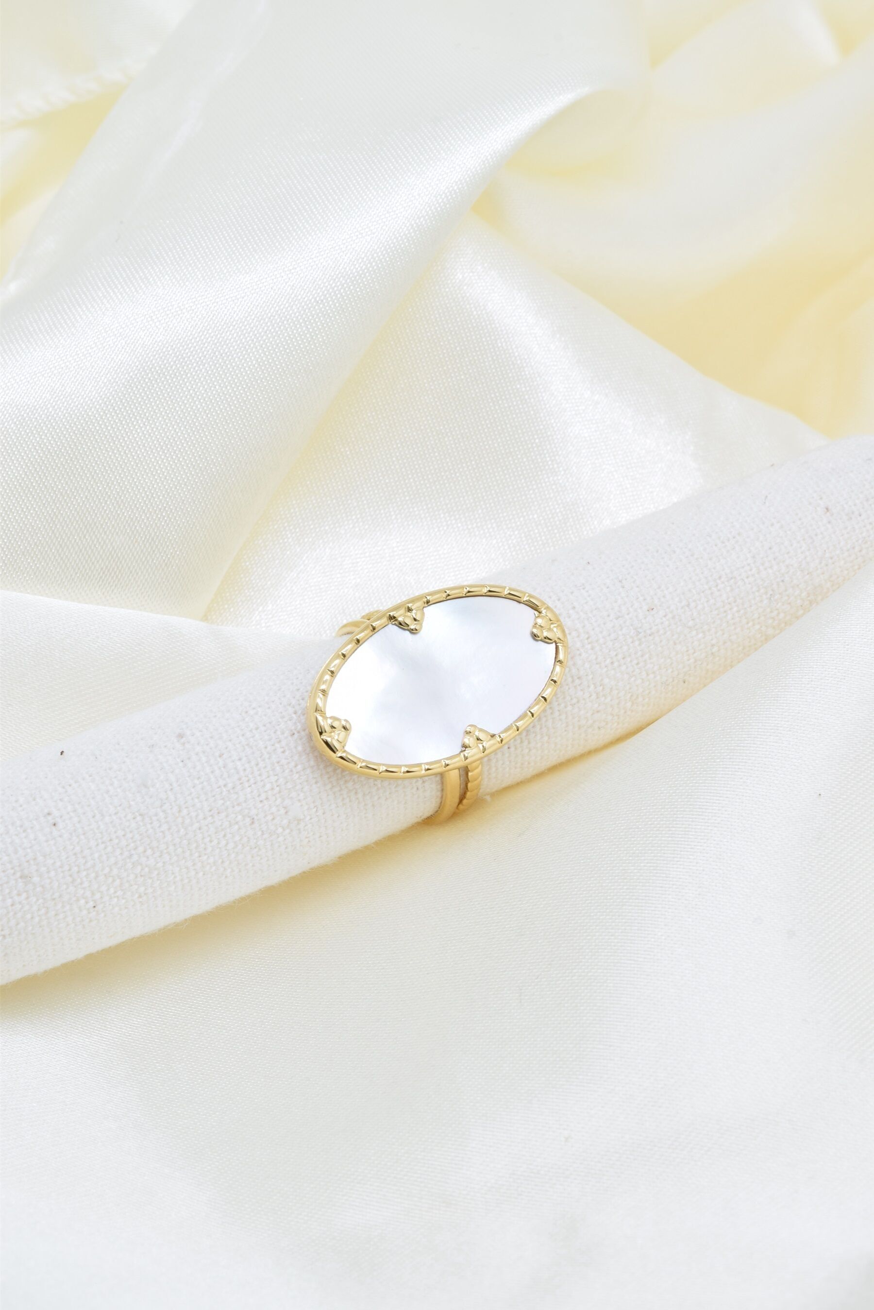 Anello in madreperla in acciaio inossidabile - BG310109OR-BC