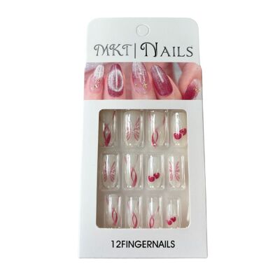 Faux ongles press on nails MKT nails 12 ongles - Cherry