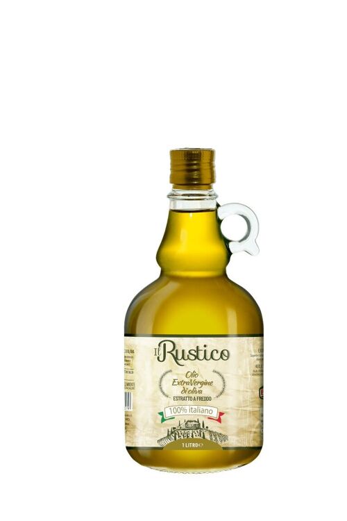 Olio Extra vergine Oliva 100% Italiano  Non filtrato  Il Rustico 1000 ml