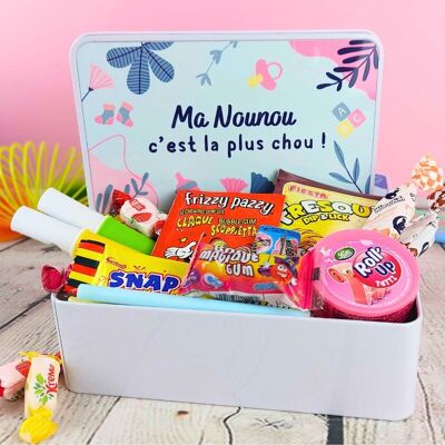 Boîte de bonbons rétro - Ma Nounou c'est la plus chou