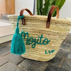 Panier Mojito broderie verte