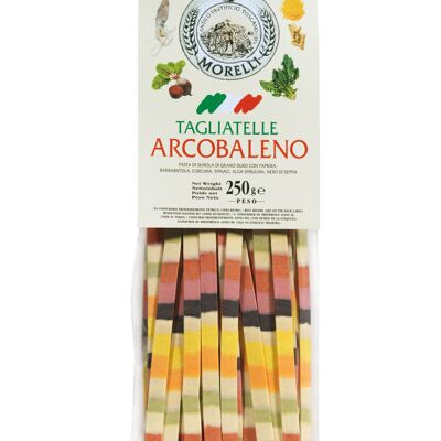 Italian artisan rainbow tagliatelle pasta g.250