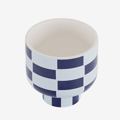 Versailles blue checkerboard pattern ceramic vase