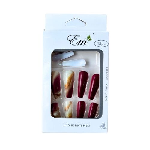 Faux ongles press on nails Em Milano 12 ongles - Cherry