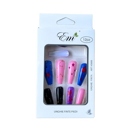 Faux ongles press on nails Em Milano 12 ongles - Stars