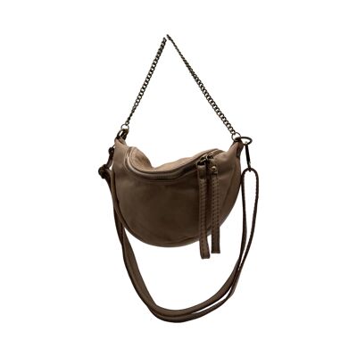 LORRAINE BEIGE WASHED LEATHER BELT BAG