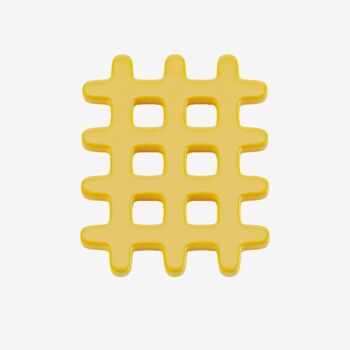 Dessous de plat céramique grid jaune Orsay 3