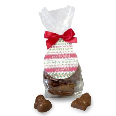 Bolsa de regalo con formas de chocolate 'Better Than A Sweater'