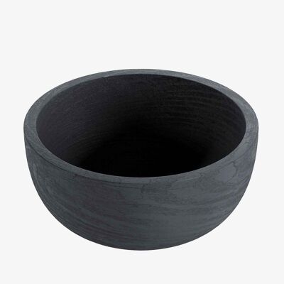 Decorative bowl in black paulownia wood Albi